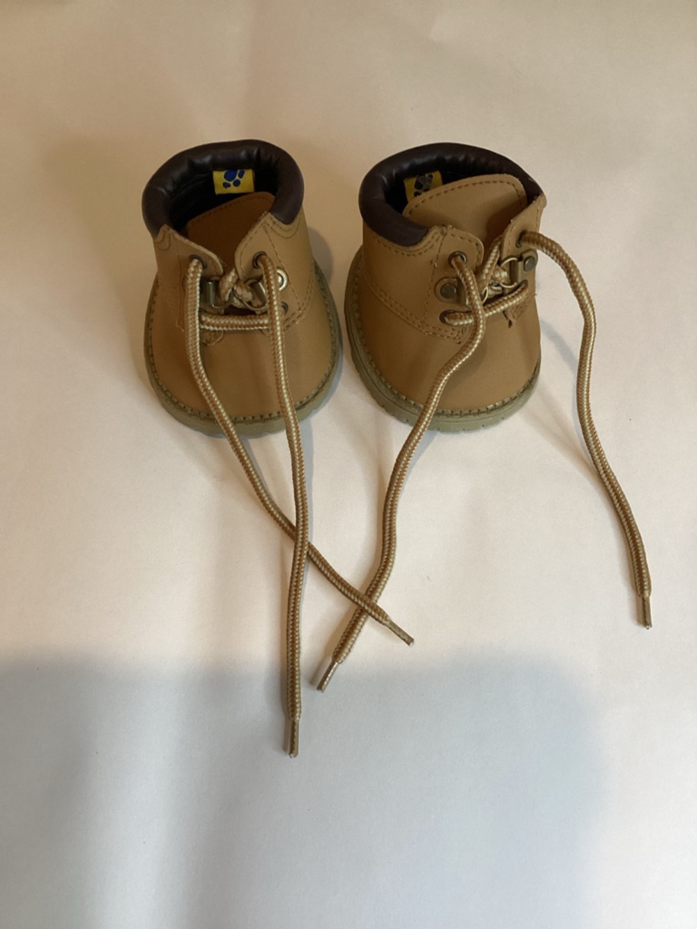 Build-A-Bear Tan and Dark Brown Mini Lace-Up Shoes